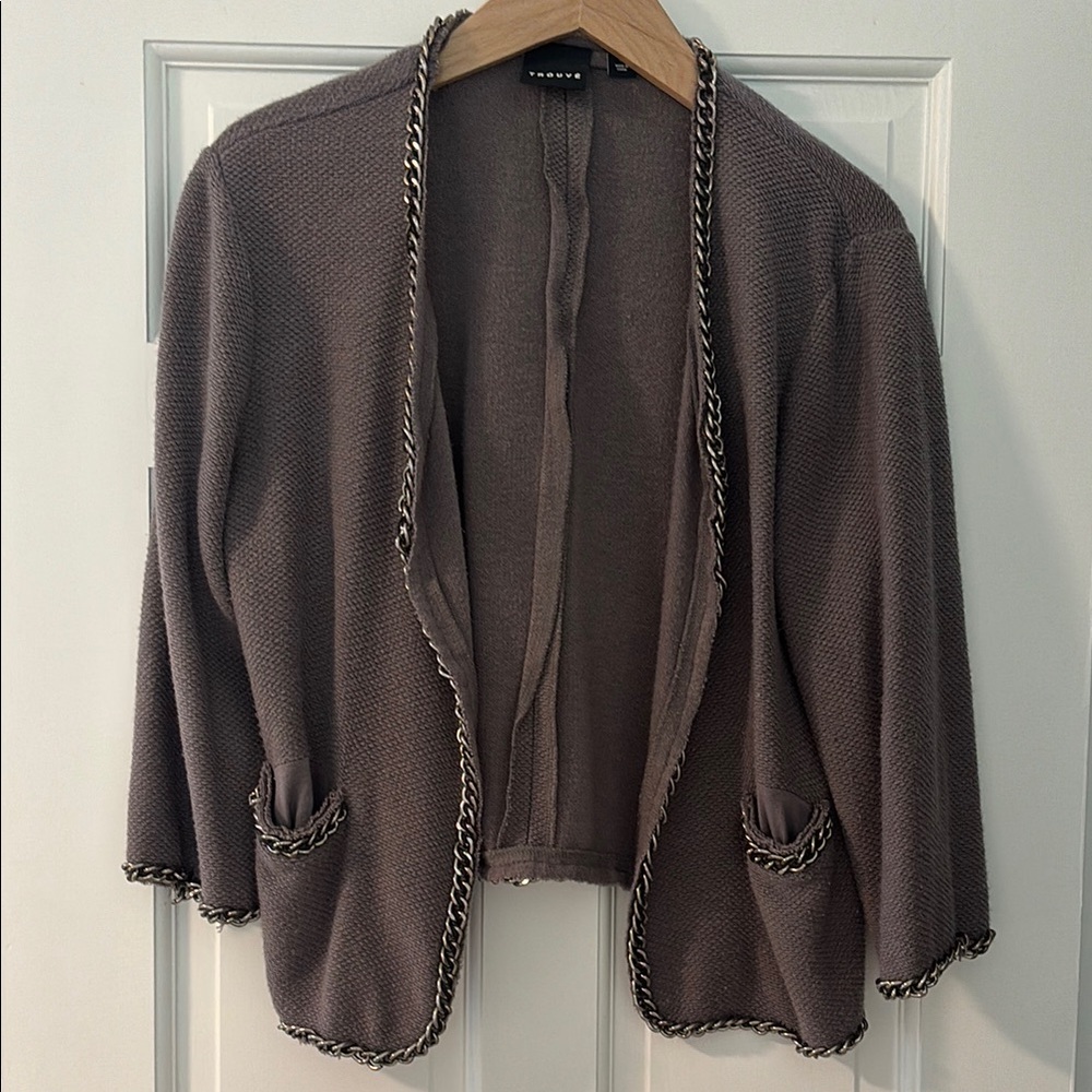 Women's dusty purple Sweater with Chain Detail
